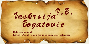 Vaskrsija Bogatović vizit kartica